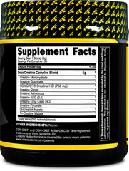 Primaforce Creatine-X label closeup emphasizing quality controls and non-GMO status