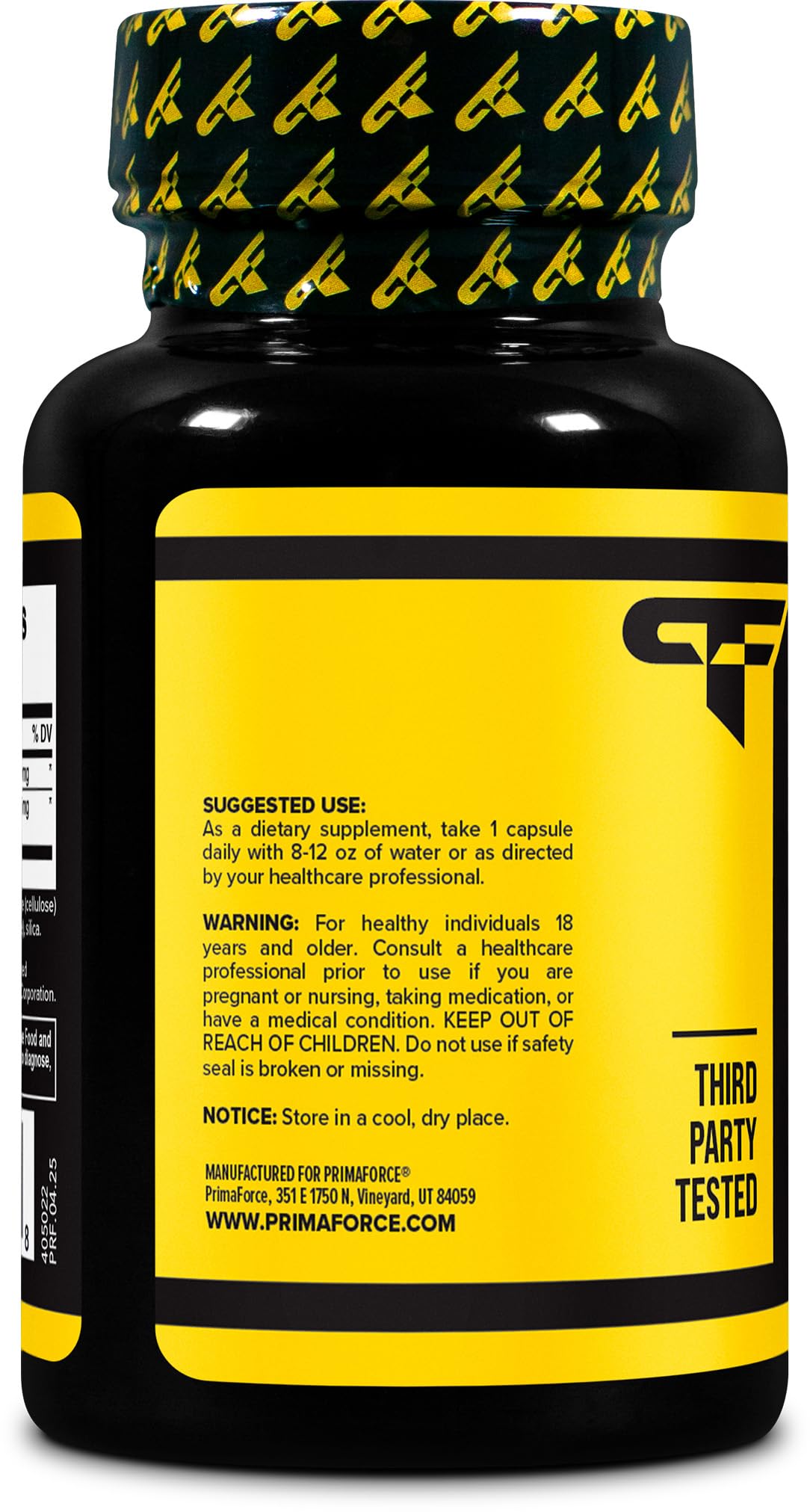 Primaforce vegetarian DIM capsules highlighting plant-based supplement option.