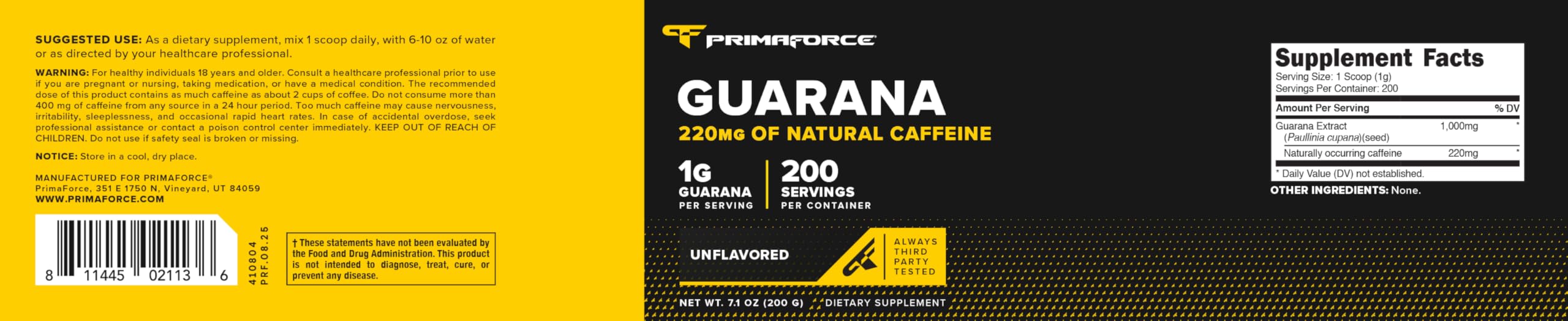 Guarana powder being mixed into a beverage demonstrates flexible caffeine use.