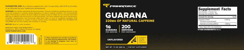 Guarana powder being mixed into a beverage demonstrates flexible caffeine use.