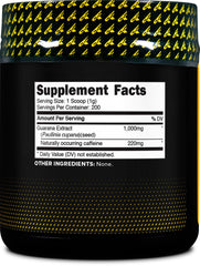 Close-up of Guarana powder texture for easy mixing.