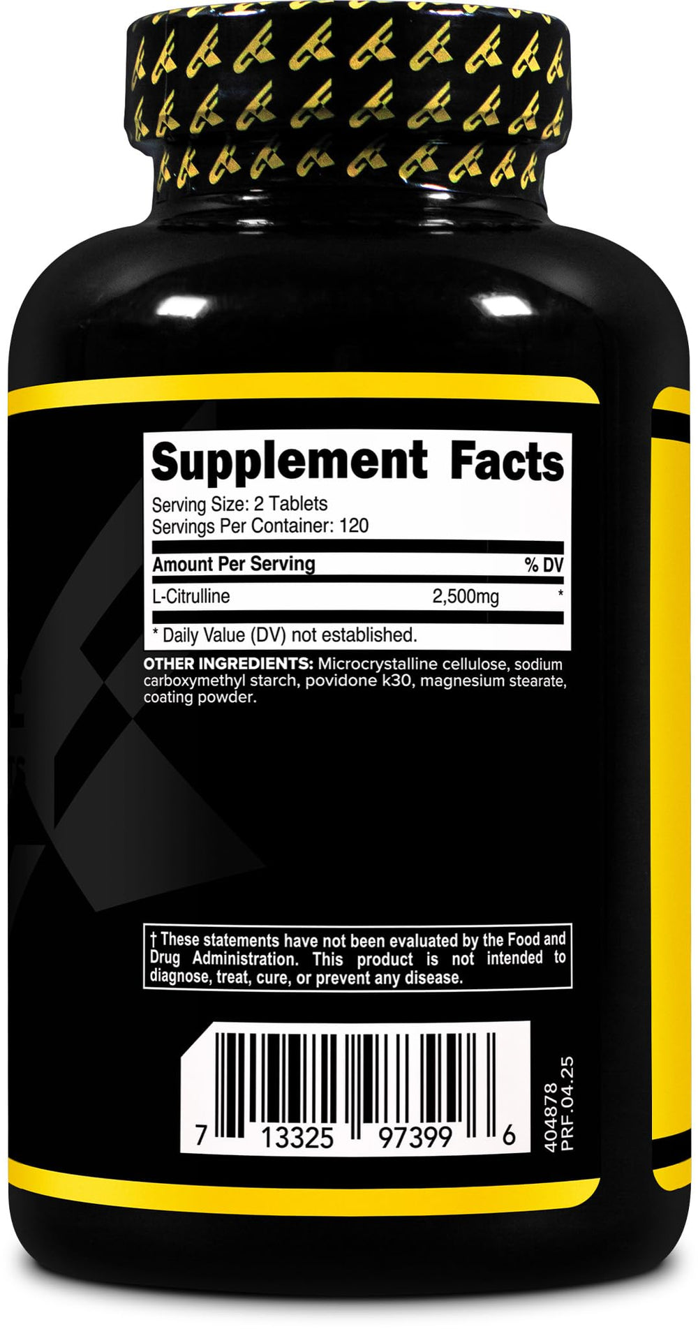 Primaforce L-Citrulline bottle on table beside water for daily routine.