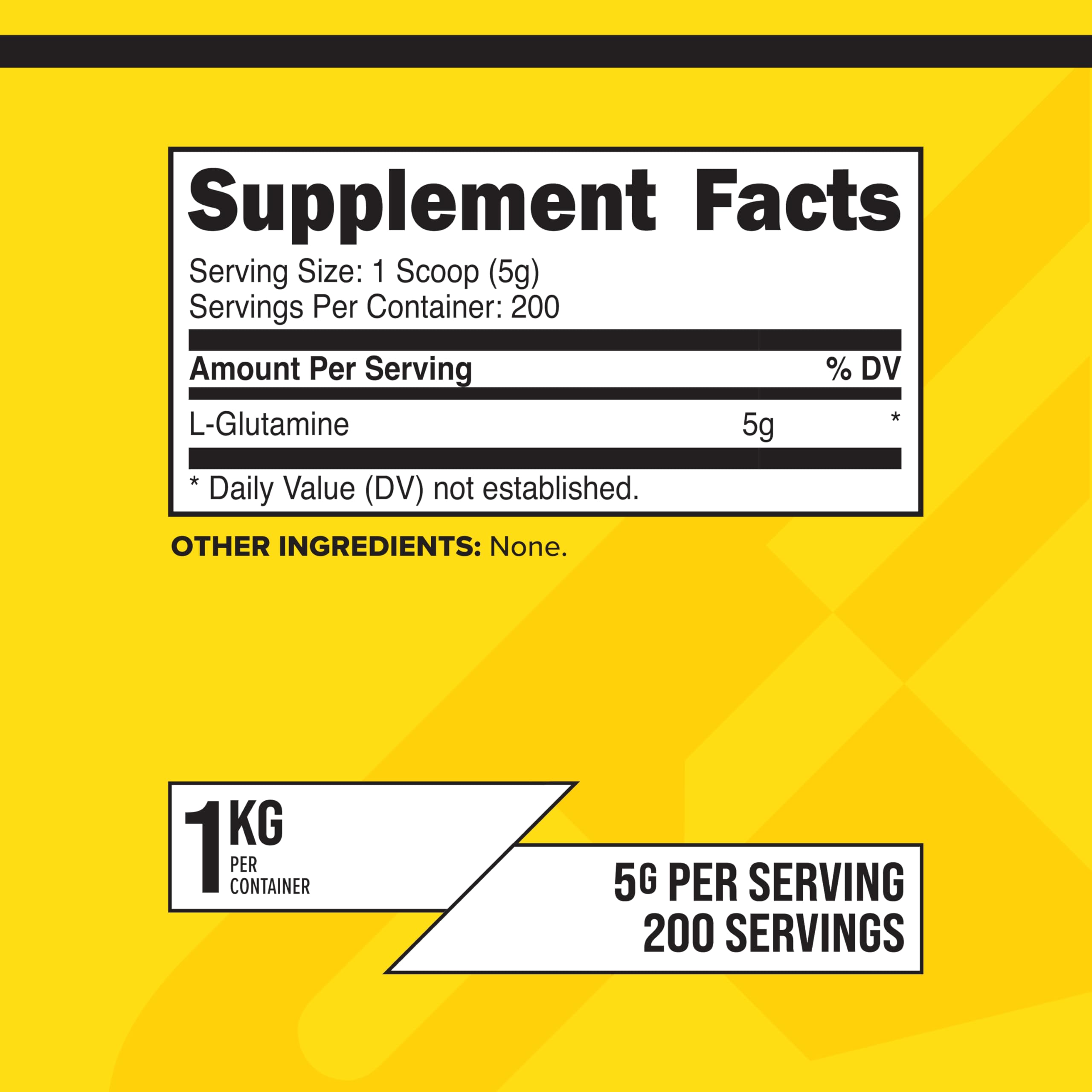 A 5g serving scoop of Primaforce L-Glutamine for precise portions.