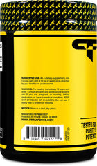 Primaforce L-Leucine bottle back label—non-GMO gluten-free formula.