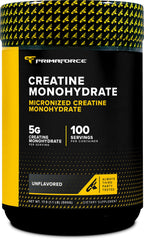 Primaforce micronized creatine monohydrate bottle ready for use with smooth mix