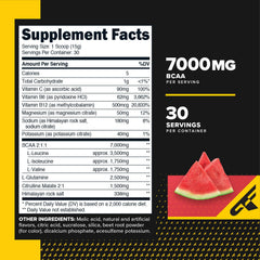 Primaforce Watermelon BCAA powder mixed in a glass for hydration.