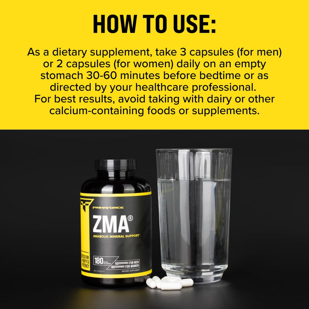 Primaforce ZMA bottle on a desk for daily routine