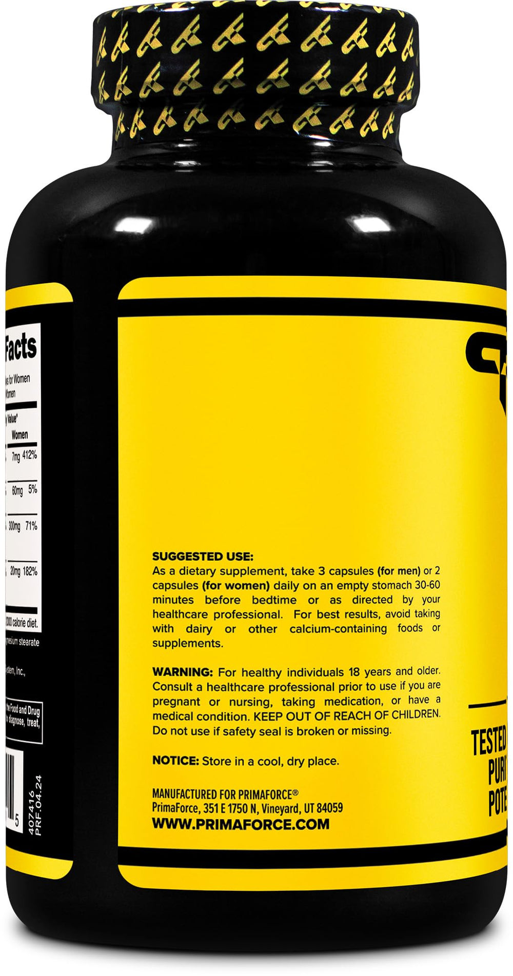 Primaforce ZMA capsules close-up for easy daily intake