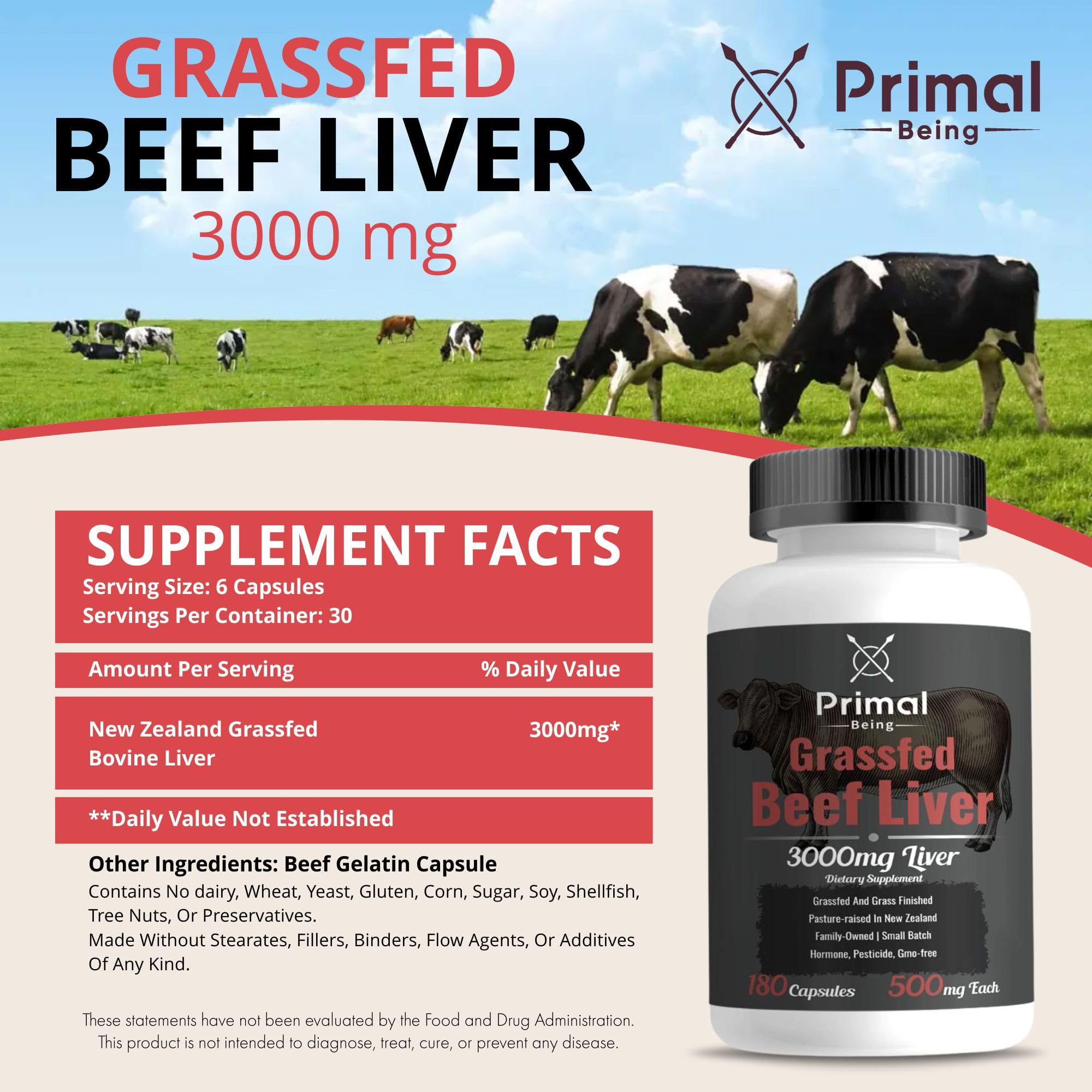 Freeze-dried liver nutrients preserve vitamins A and B12 for vitality.