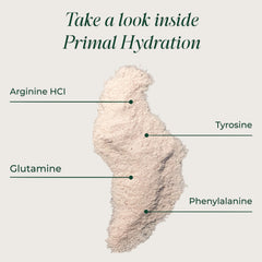 Lemon Berry flavor dissolving in water with Primal Harvest hydration.