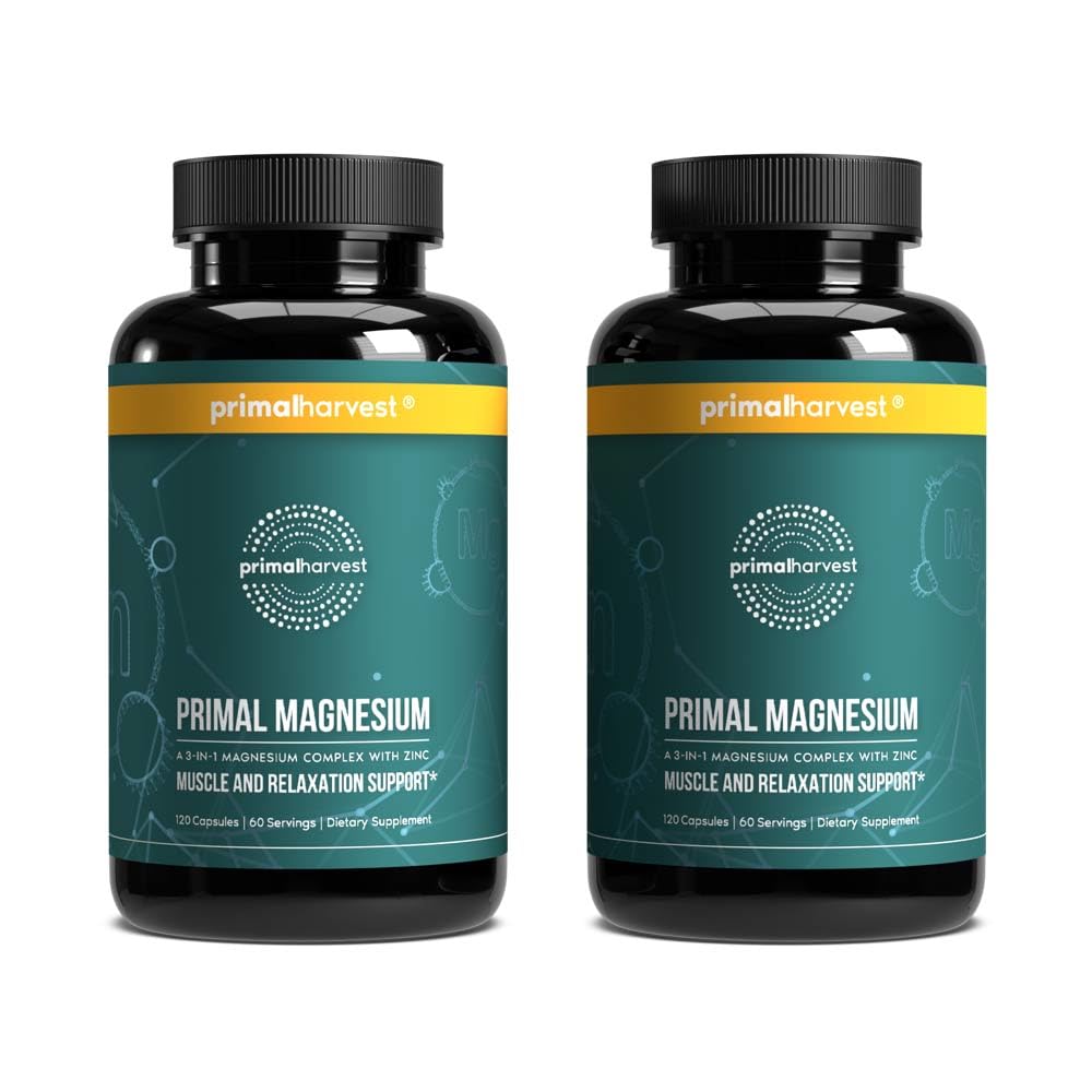Primal Harvest magnesium complex bottle label showing the full mineral blend