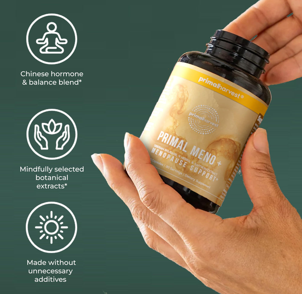 Herbs like Rehmannia and White Peony used in Meno+ blend
