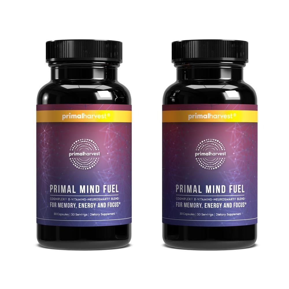 Primal Harvest Mind Fuel bottle pour demonstrates convenient focus support.