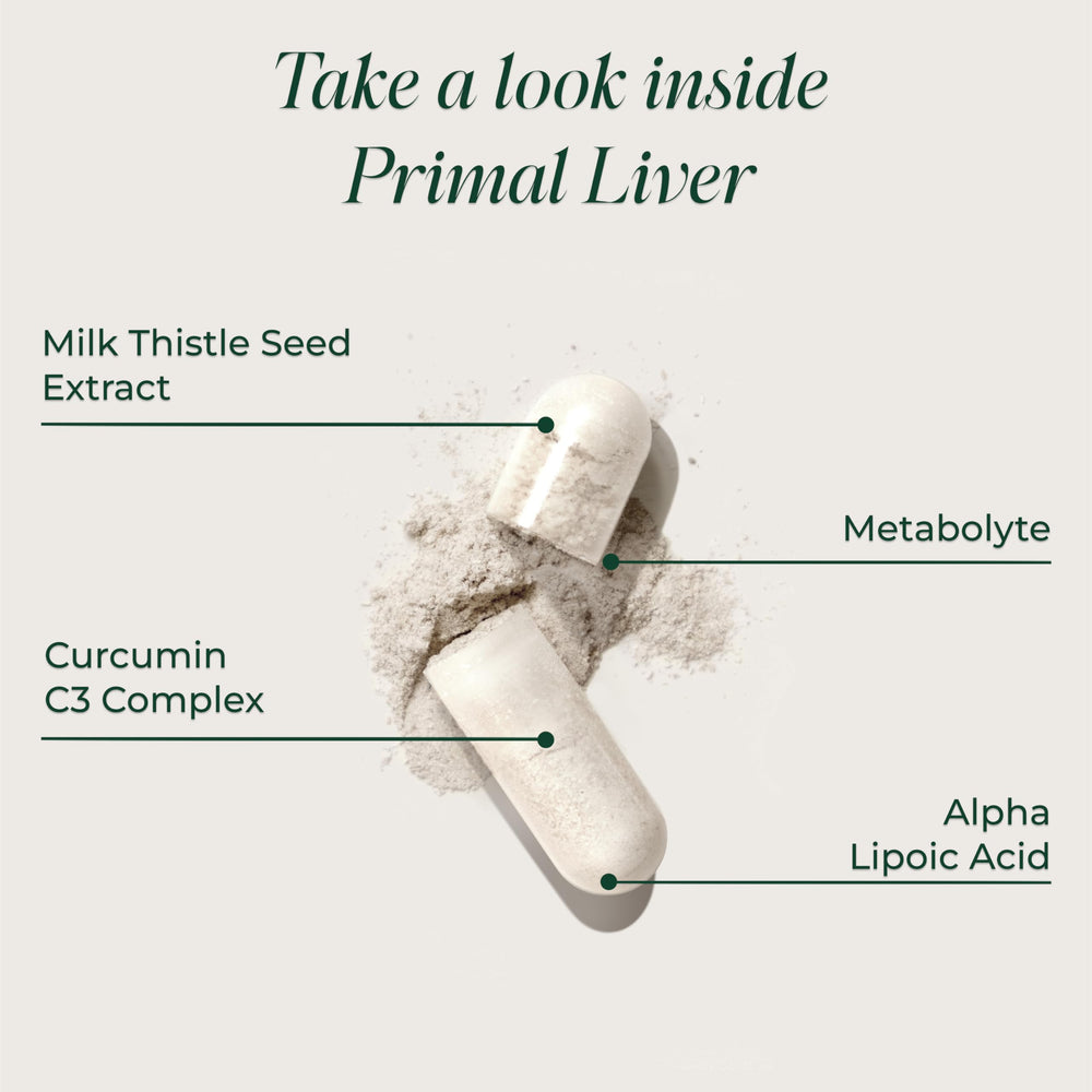 Primal Harvest Primal Liver bottle back with ingredients listed
