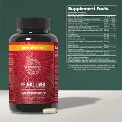 Primal Harvest Primal Liver capsules closeup showing premium formula