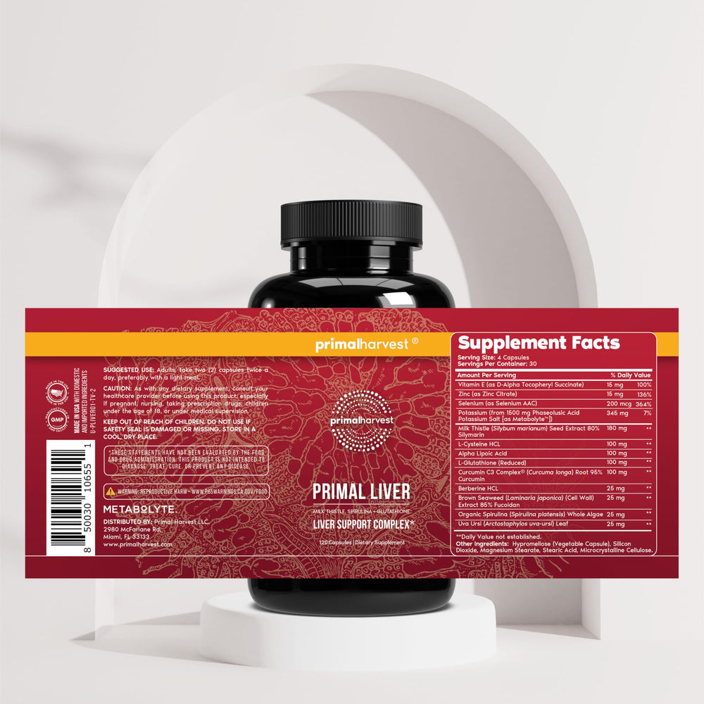 Primal Harvest Primal Liver ingredients milk thistle closeup