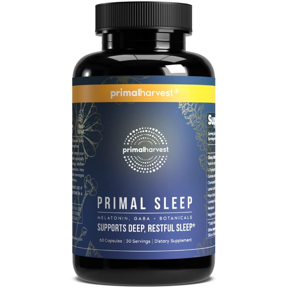 Primal Harvest Primal Sleep bottle front image supports a soothing nightly routine.