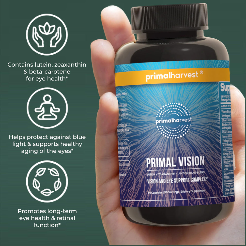 Primal Vision blue-light icon emphasizes screen-time support