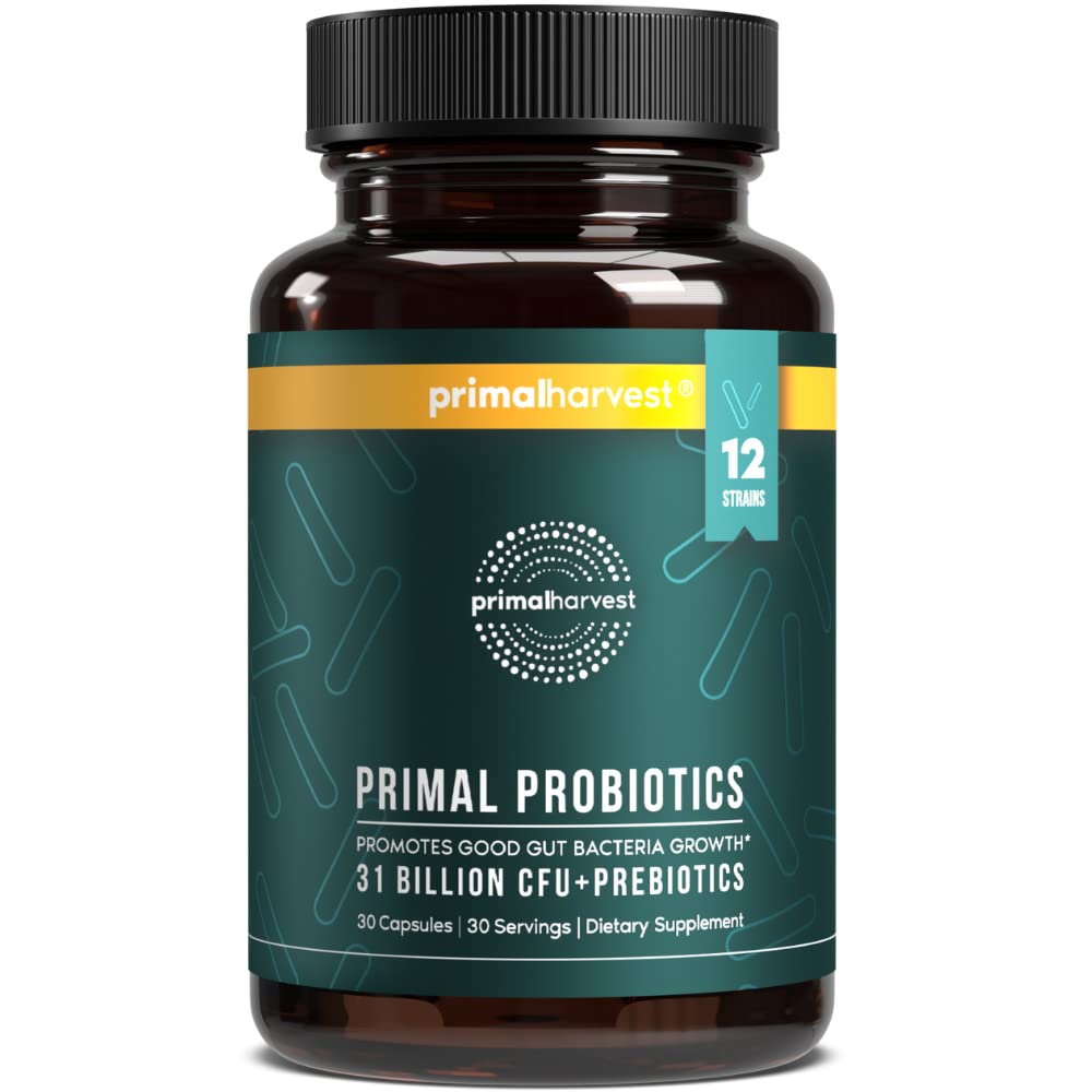 Primal Harvest Probiotics bottle front for daily gut support
