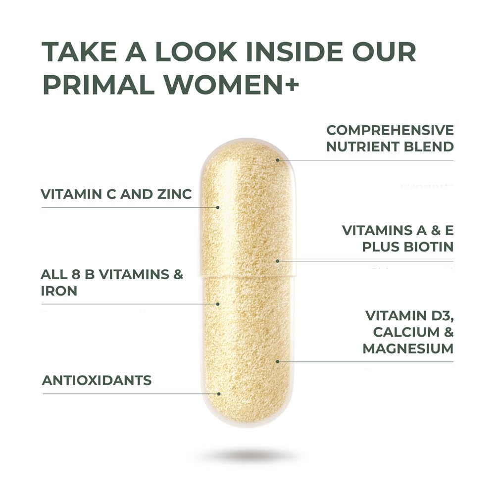 Primal Harvest packaging displays gluten-free, dairy-free, and keto-friendly features.