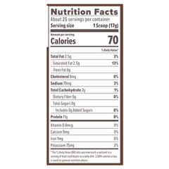 Scoop beside Primal Kitchen tub for quick chocolate coconut collagen servings.
