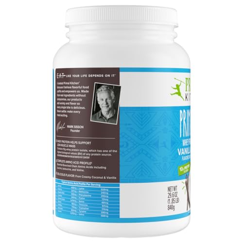 Glass of vanilla coconut Primal Fuel protein shake for daily nutrition.