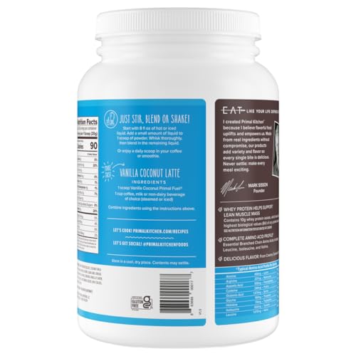 Scoop of Primal Fuel powder for quick mixing into coffee or milk.