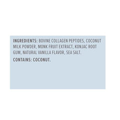 Close-up of vanilla coconut collagen powder with natural vanilla flavor.