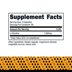 Close-up of Primal L-Citrulline capsules showing quality and GMP compliance.