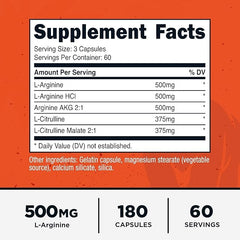 Primal Nitric Oxide Booster capsules closeup showing easy-to-swallow capsules.