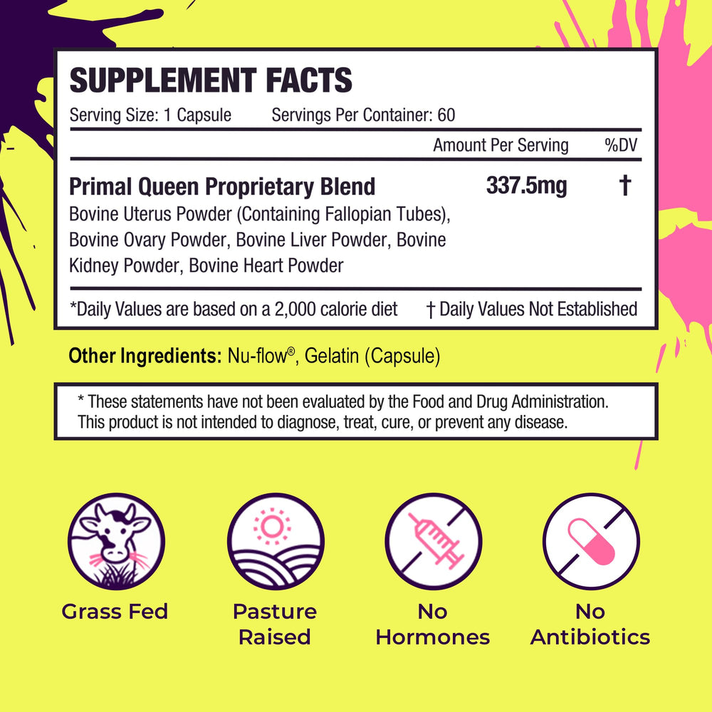 Primal Queen resealable bag packaging shown for streamlined storage.