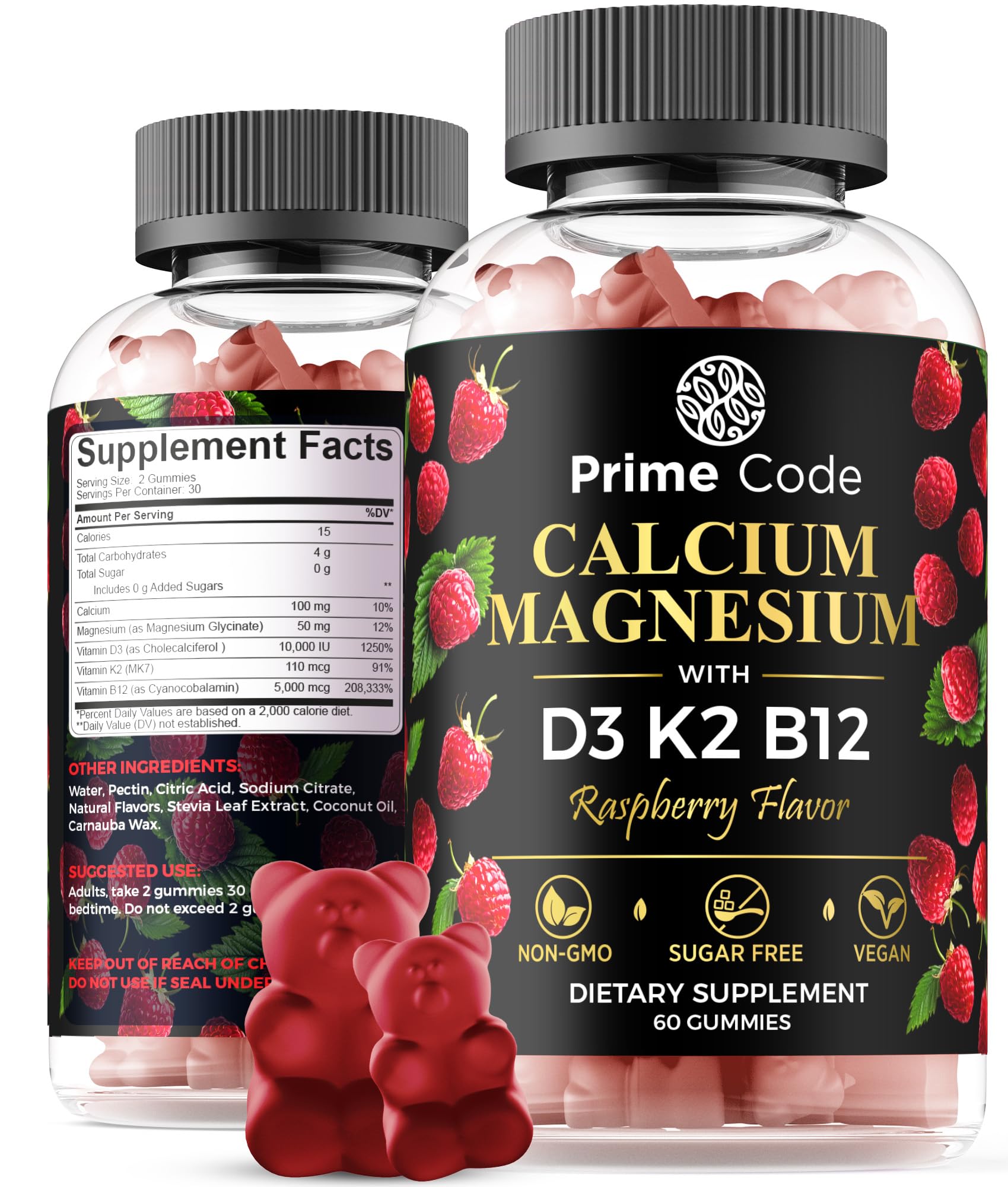 Prime Code Calcium Gummies bottle front for daily supplement use