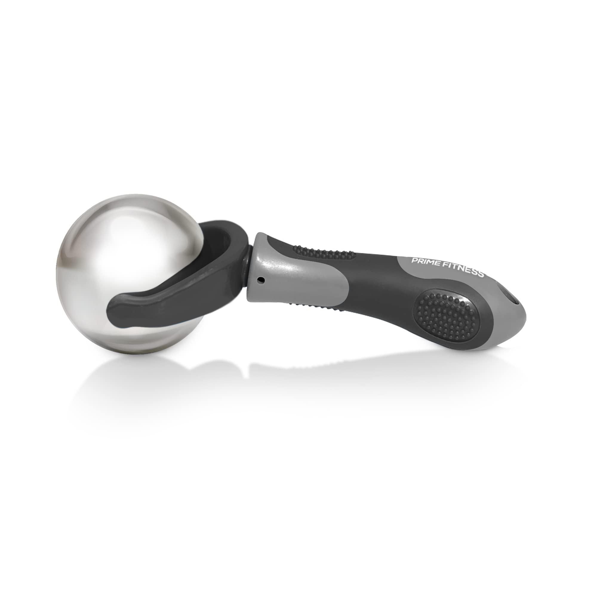 Prime Fitness Black ice roller offers cooling relief in a compact design.