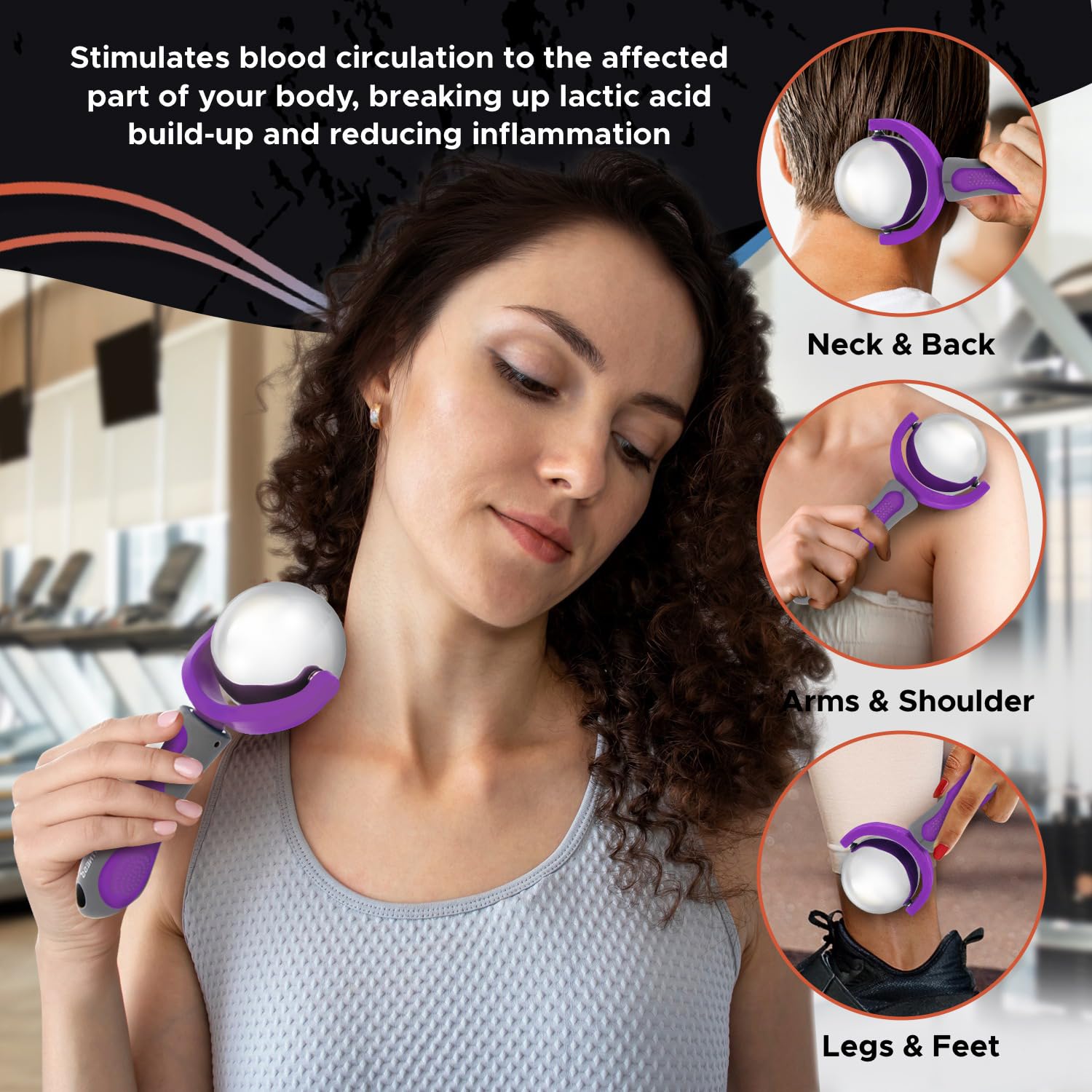 PRIME Fitness hot-cold therapy roller for versatile relief.