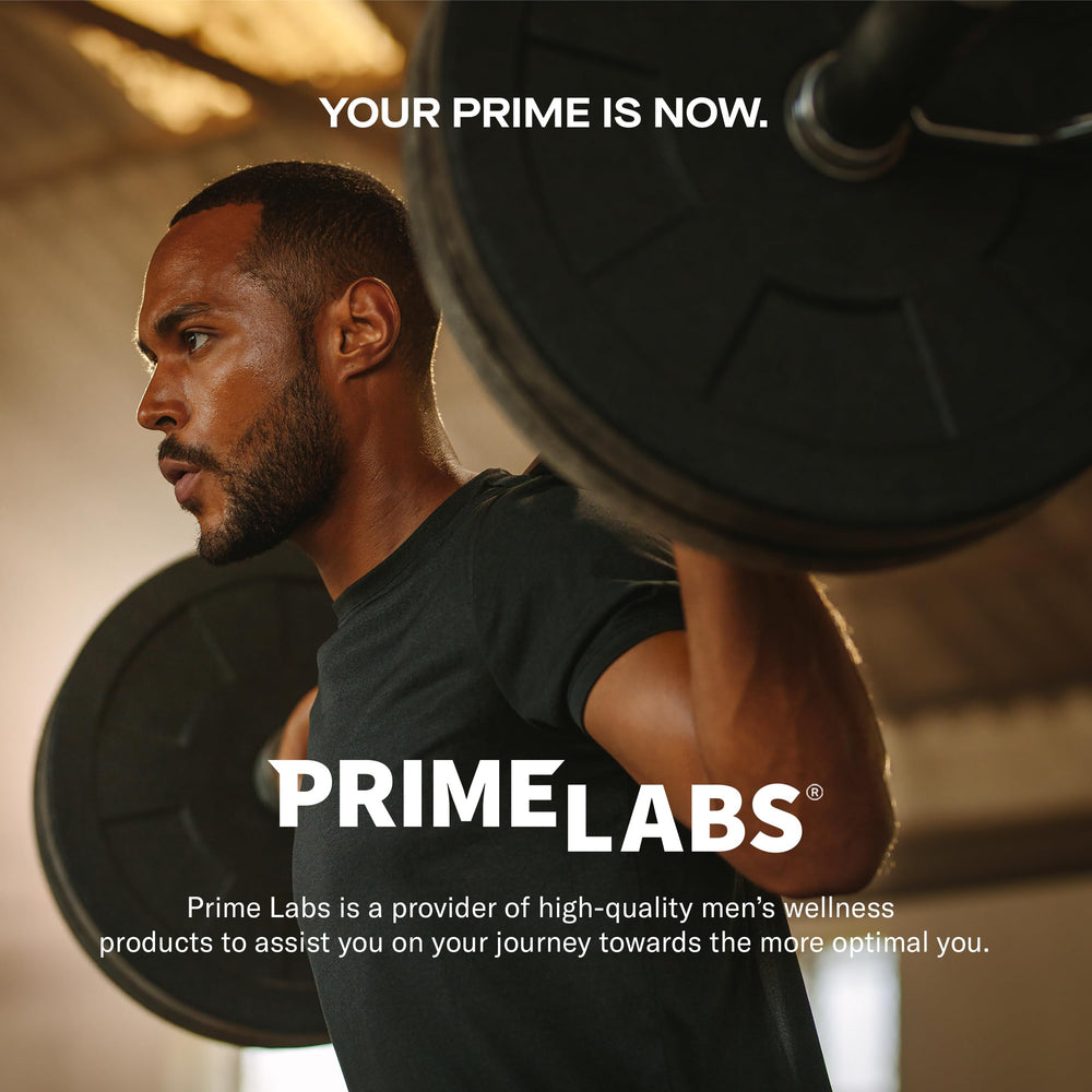 Prime Labs L Arginine 1500mg bottle beside athletic gear during training.