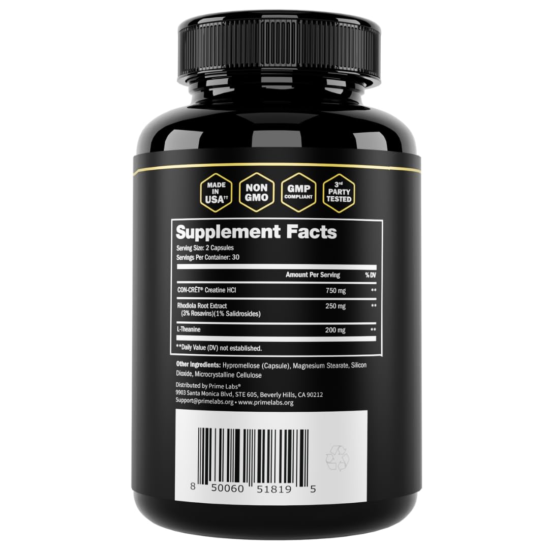 Rhodiola root component highlighted in Prime Labs formula