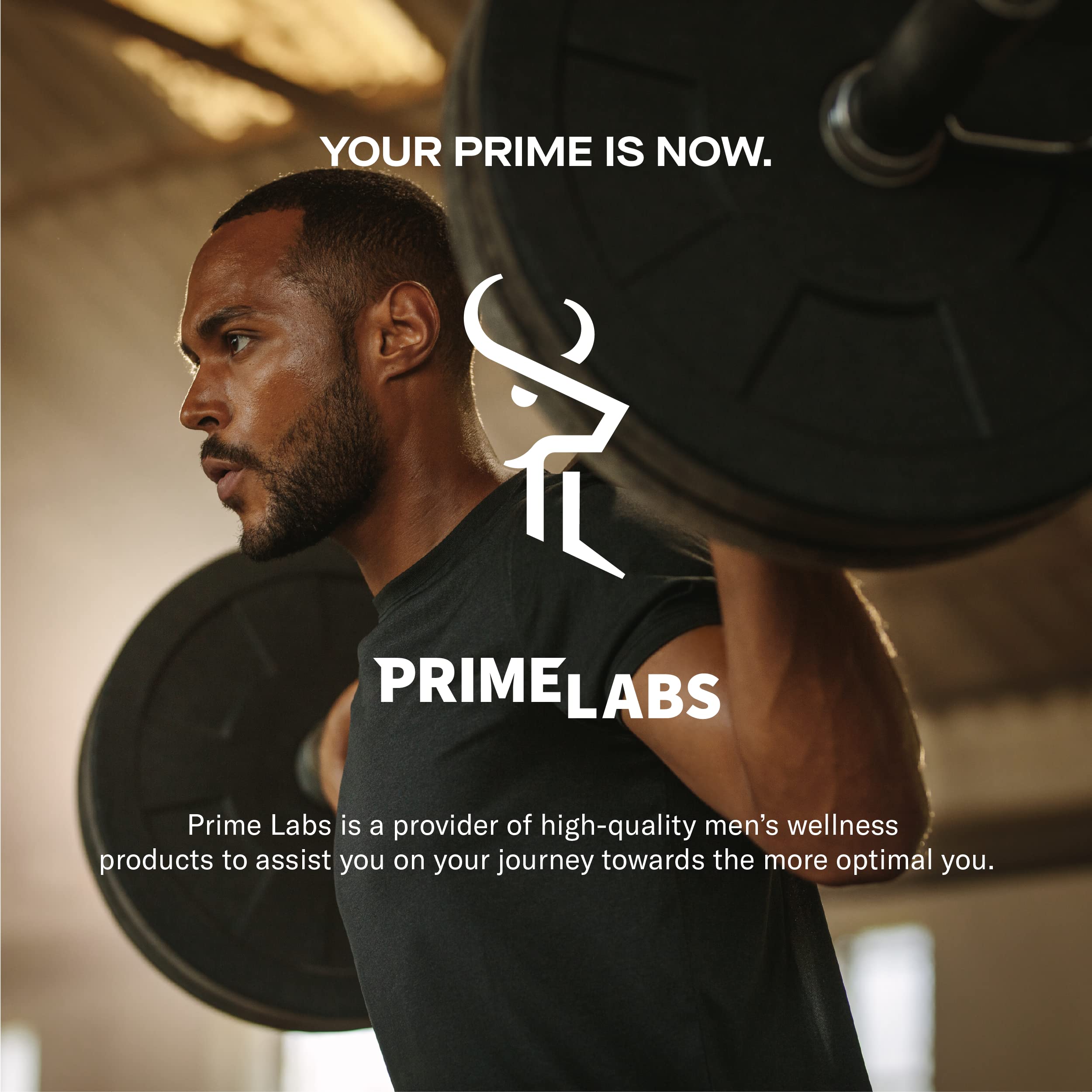 Prime Labs Prime Test daily-use-glass image conveys an easy daily supplementation routine.