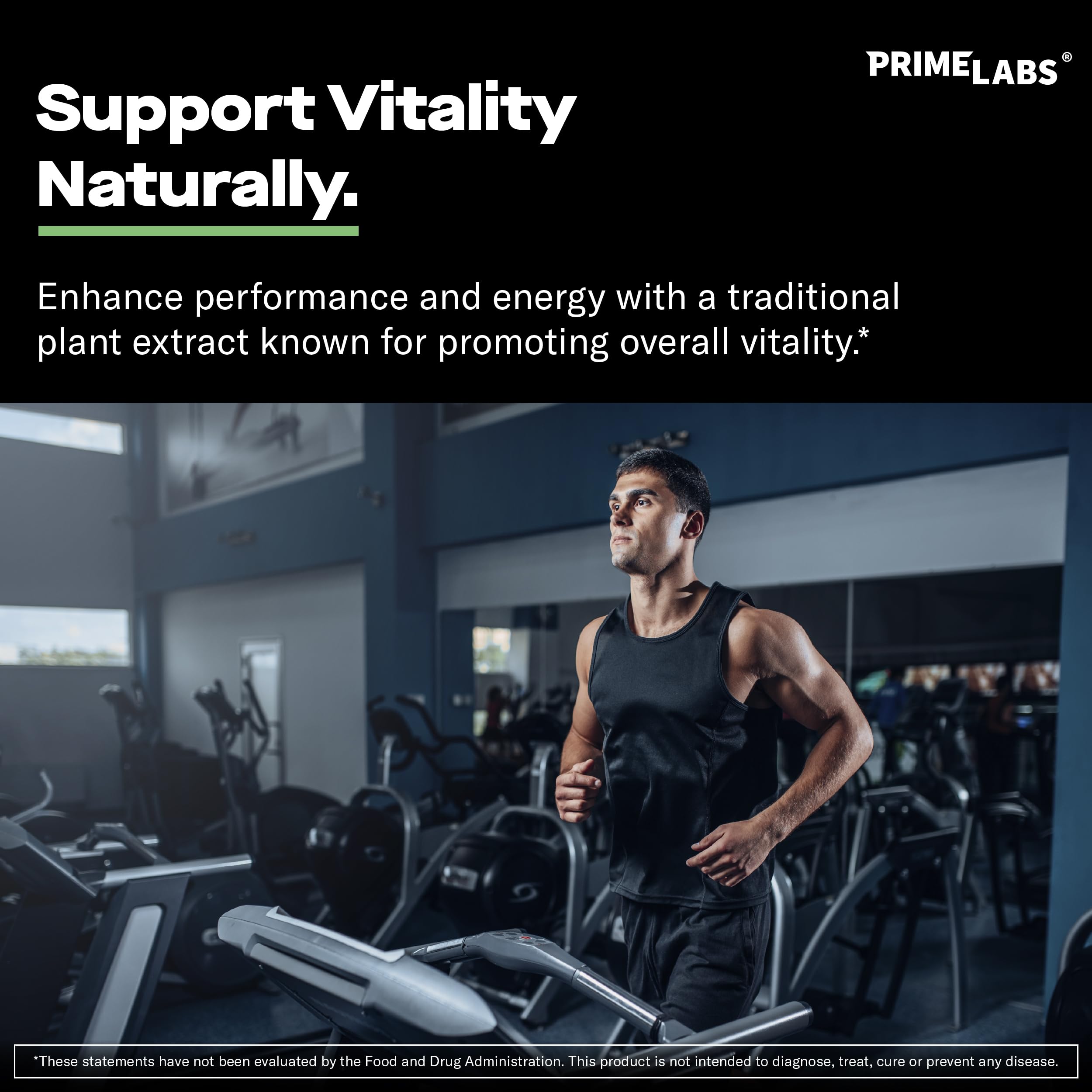 Prime Labs Fadogia Agrestis bottle on shelf for active lifestyles