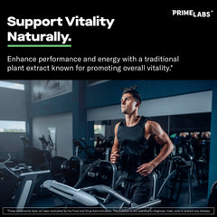 Prime Labs Fadogia Agrestis bottle on shelf for active lifestyles