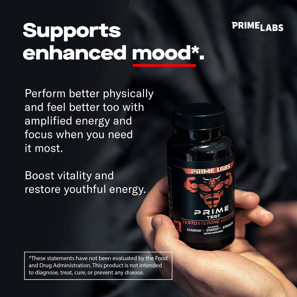 Prime Labs Prime Test horny-goat-weed ingredient close-up highlights natural performance support.