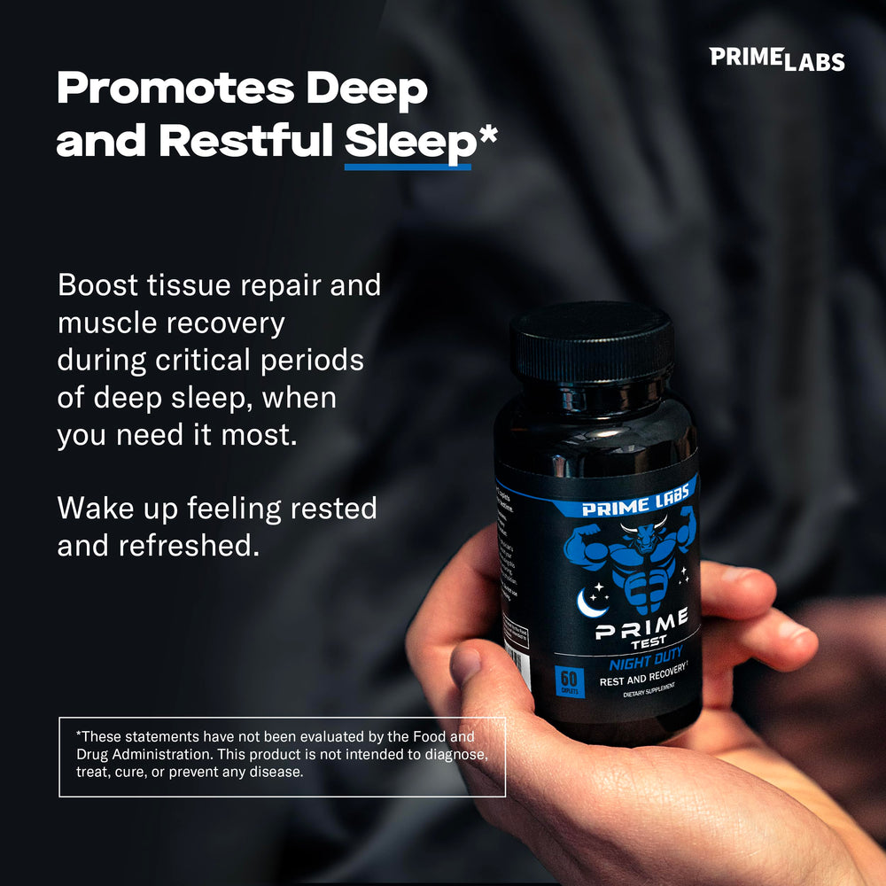 Evening bedside scene featuring Night Duty bottle for calm wind-down