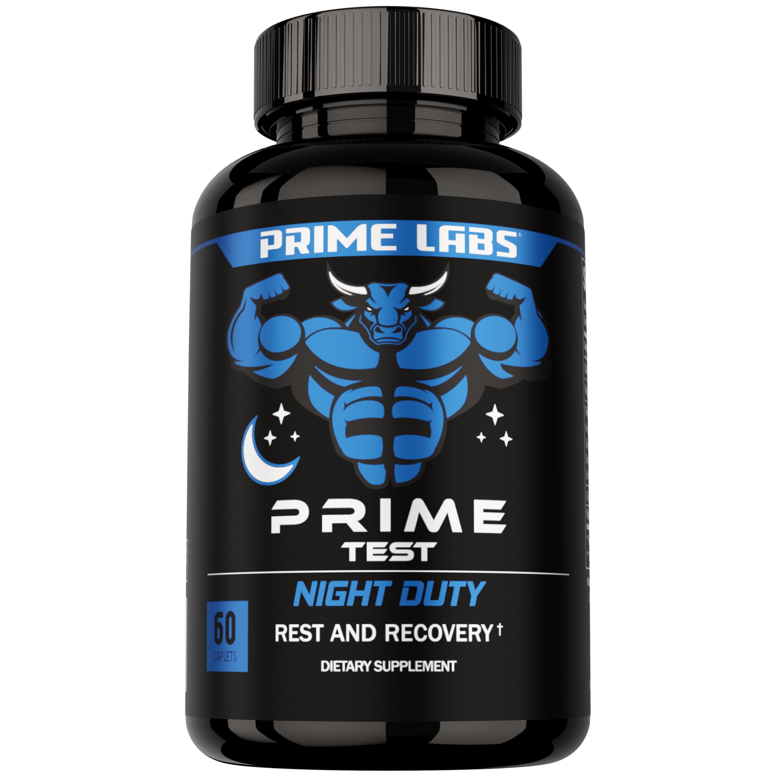 Prime Labs Night Duty bottle front view for nighttime rest and recovery