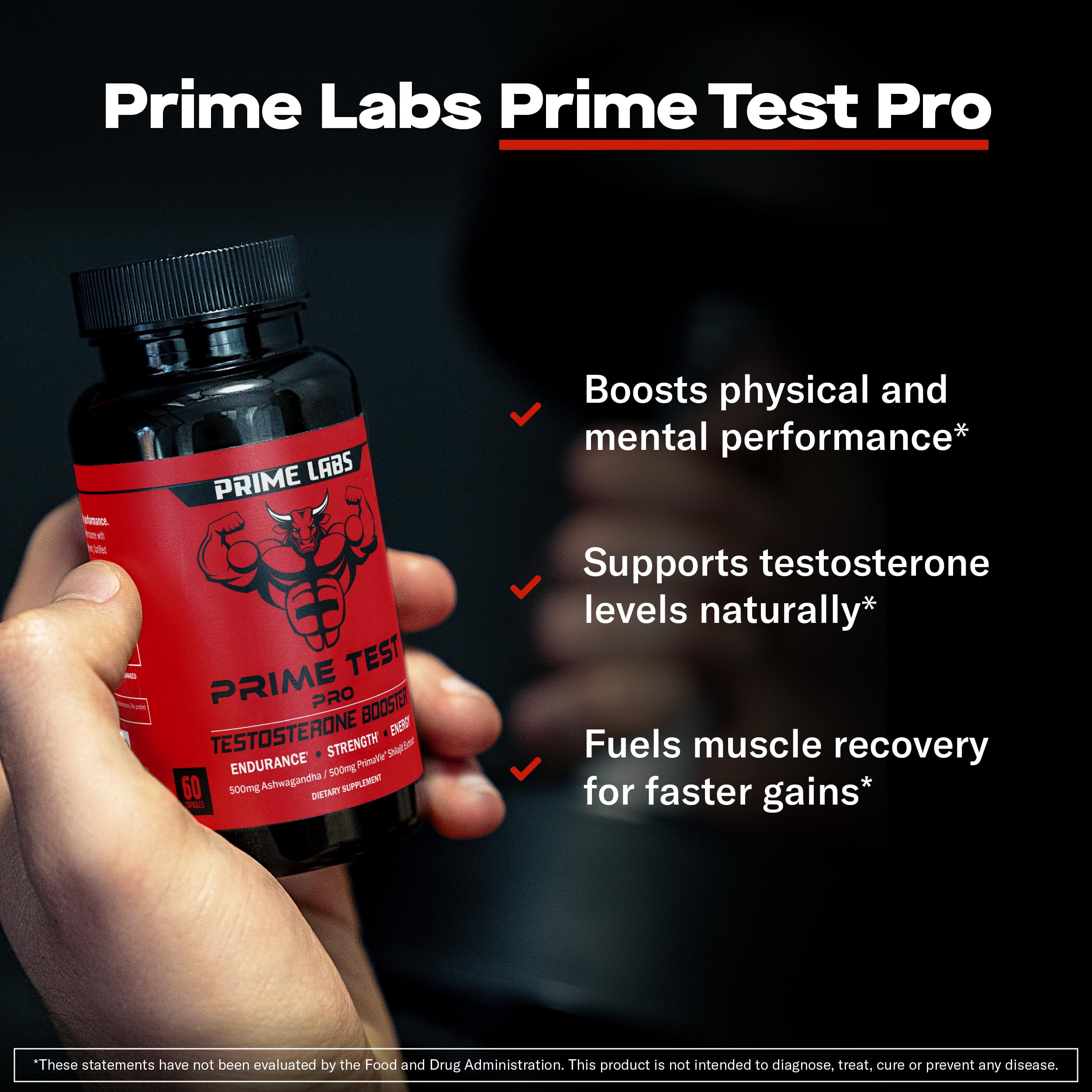 Prime Test Pro capsules ready for training and energy