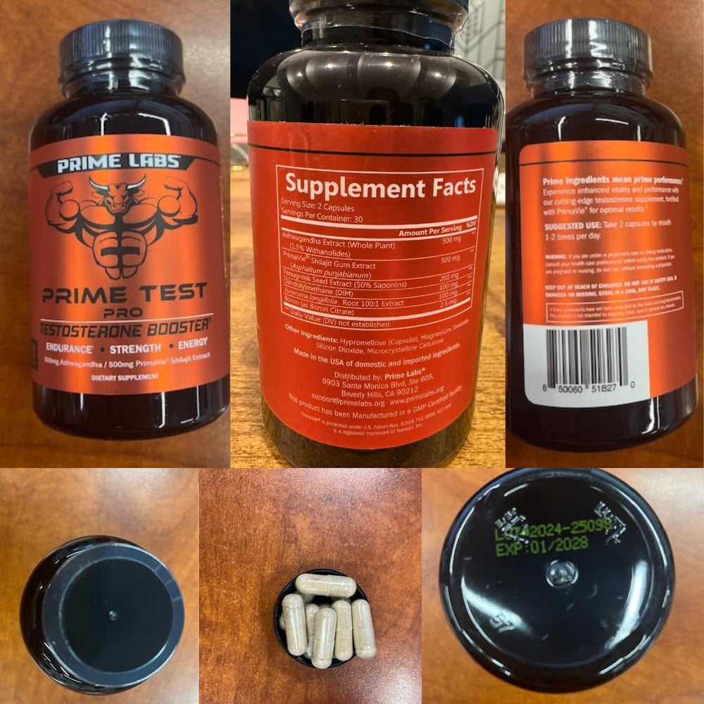 Prime Labs Prime Test Pro packaging signaling energy and stamina