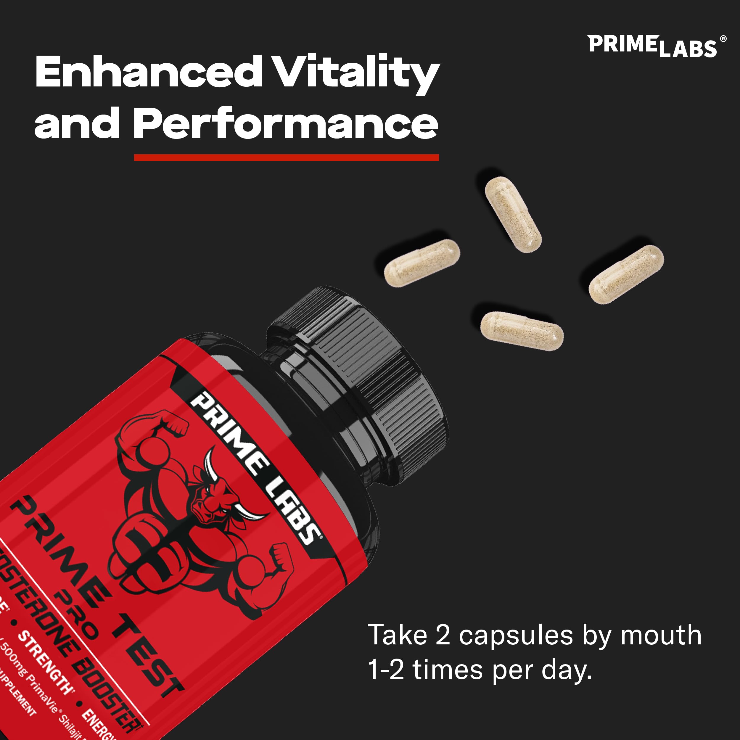 Capsules pictured with a gym setting for workout performance