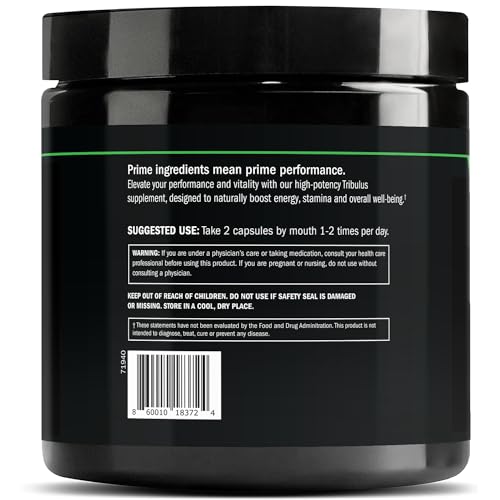 Prime Labs Tribulus Terrestris 1300mg muestra vitalidad para entrenamientos.