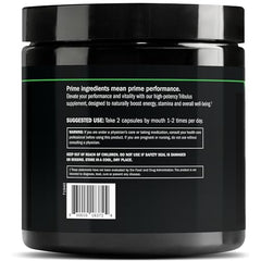Prime Labs Tribulus Terrestris 1300mg muestra vitalidad para entrenamientos.
