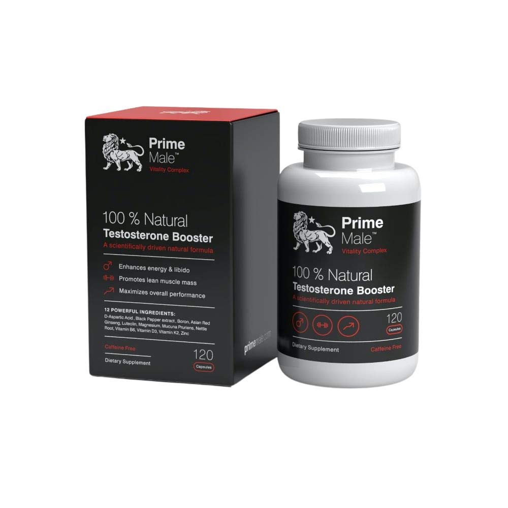 Prime Male bottle front shows vitality-boosting formula for men over 30