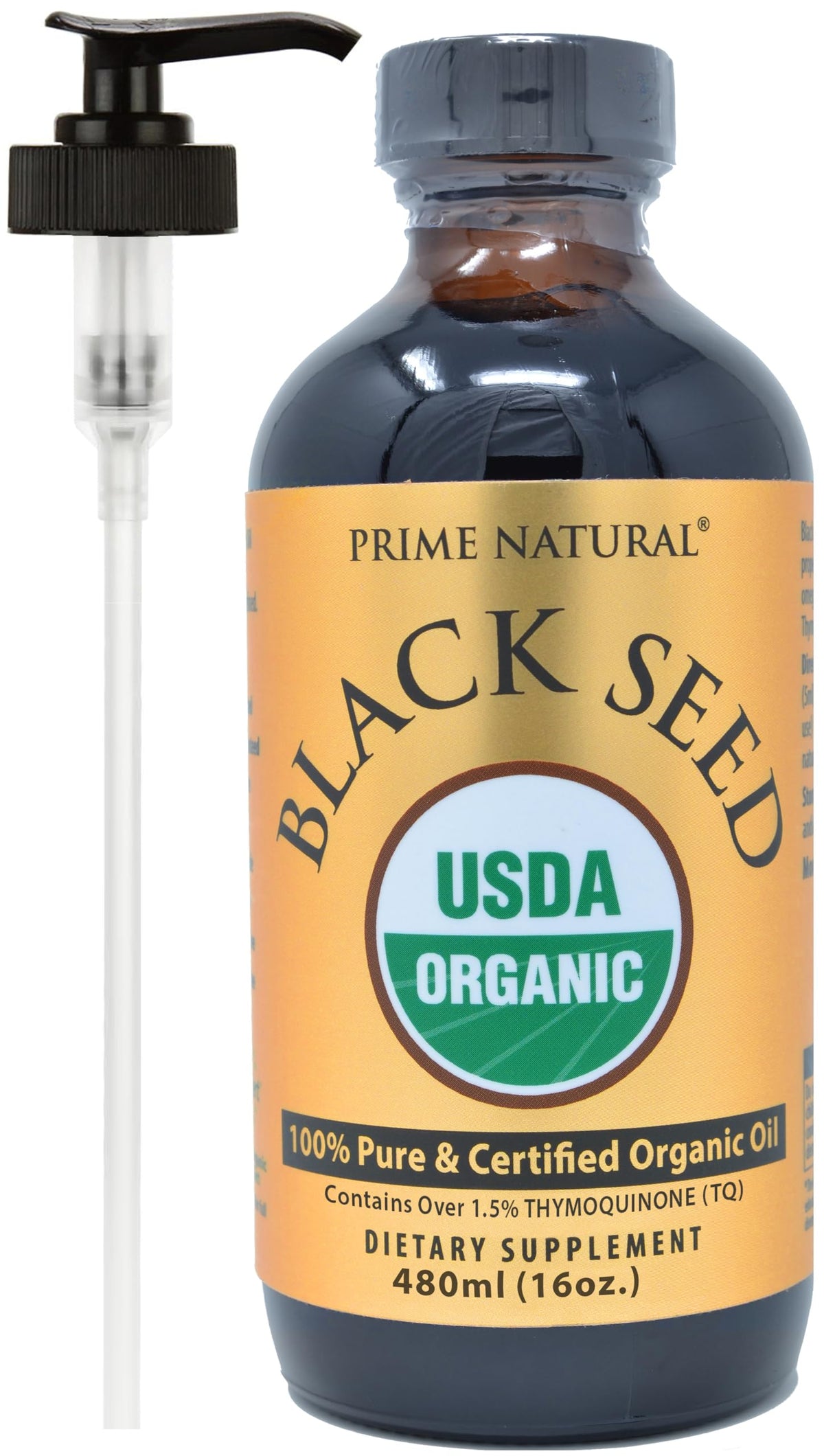 PRIME NATURAL Black Seed Oil bottle pour for easy daily use
