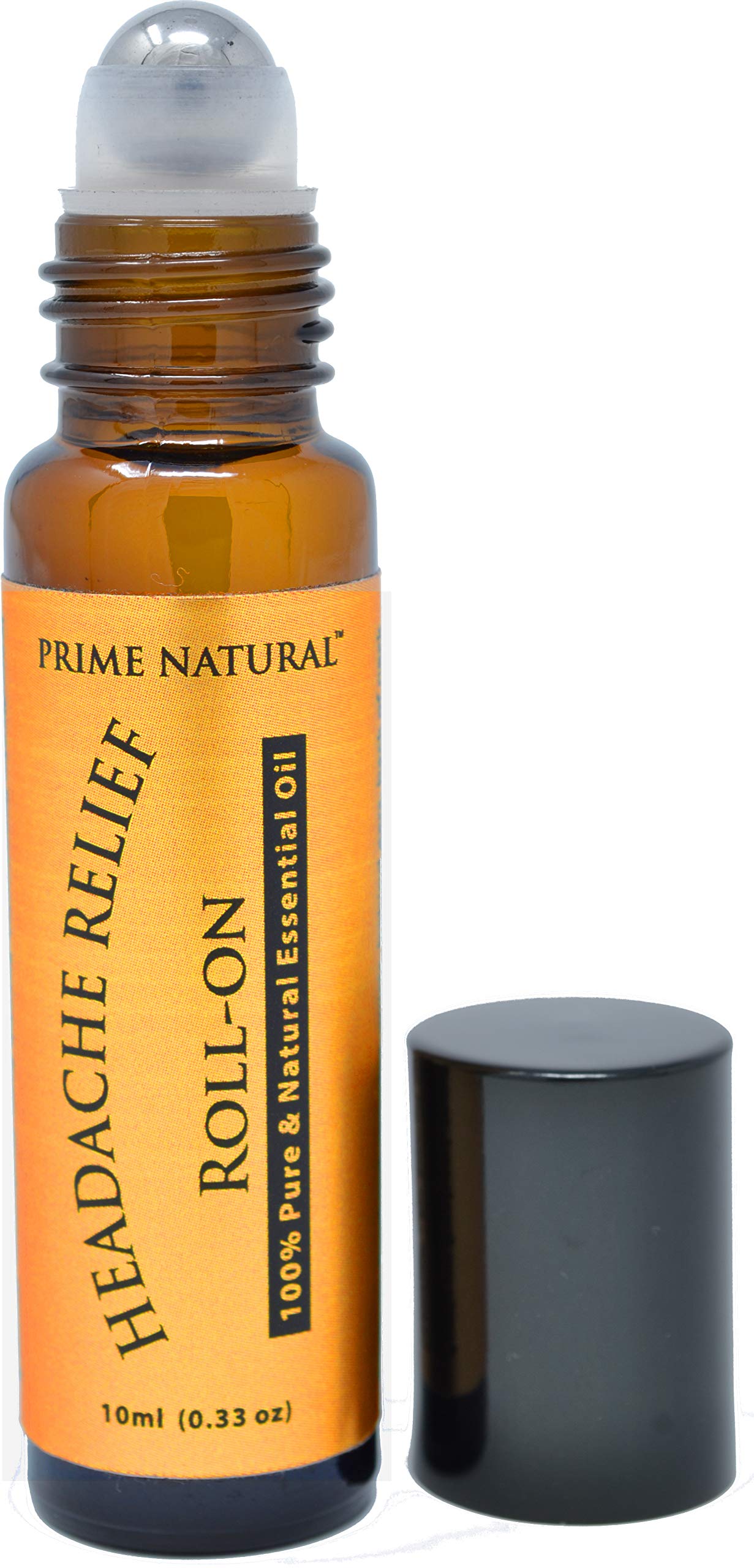 Prime Natural Headache Relief roll-on bottle for on-the-go soothing.